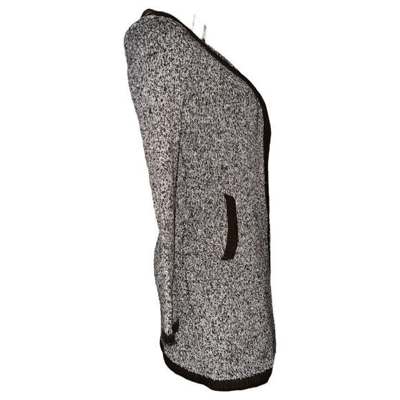 PATTY BOUTIK Brown Marled Hooded Cardigan with Pockets Size S - Picture 2 of 7